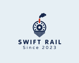 Rail - Steam Engine Train logo design