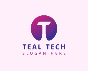 Cyber Tech Letter T logo design