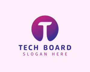 Cyber Tech Letter T logo design