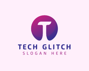 Cyber Tech Letter T logo design