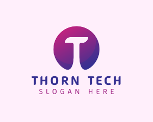 Cyber Tech Letter T logo design