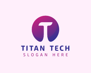 Cyber Tech Letter T logo design