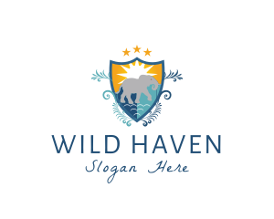 Ornate Wild Elephant Crest logo design