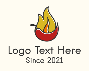 Herb - Fire Chilli Pepper logo design