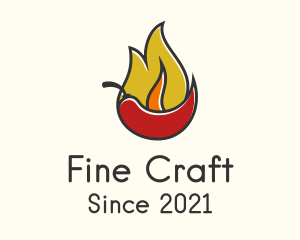 Fire Chilli Pepper  logo design