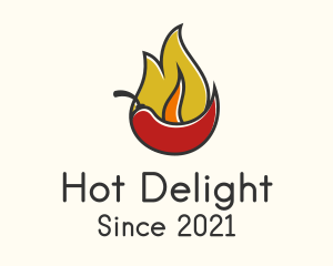 Fire Chilli Pepper  logo design