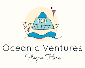 Sailing Toy Boat logo design