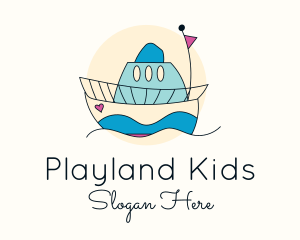 Sailing Toy Boat logo design