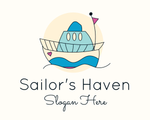 Sailing Toy Boat logo design