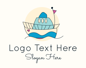 Sea Travel - Sailing Toy Boat logo design