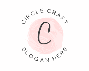 Round Watercolor Script logo design