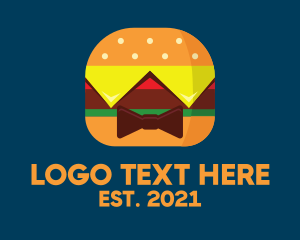 Sandwich - Bow Tie Hamburger logo design