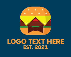 Eat - Bow Tie Hamburger logo design