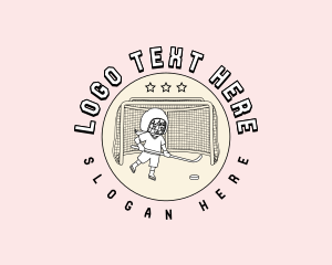 Goal Net - Hockey Training Kid logo design