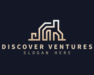 Geometric - Building Structure Real Estate logo design