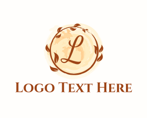 Letter - Autumn Leaves Watercolor Letter logo design