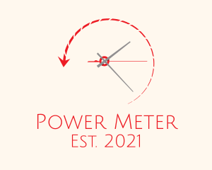 Meter - Time Arrow Compass logo design