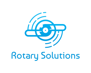 Rotary - Blue Propeller Outline logo design