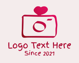 Digital Camera - Love Heart Wedding Photography logo design