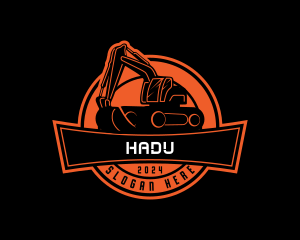 Emblem - Industrial Machinery Excavator logo design