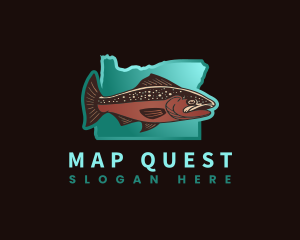 Oregon Fish Salmon logo design