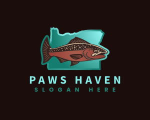 Oregon Fish Salmon logo design