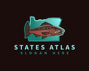 Oregon Fish Salmon logo design