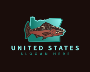 Oregon Fish Salmon logo design