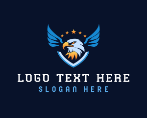 Military - Military Eagle Wings logo design