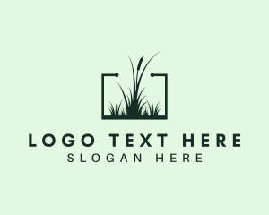 Gardening Grass Lawn logo design
