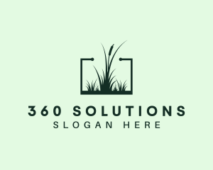 Gardening Grass Lawn logo design