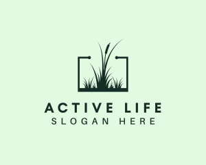 Gardening Grass Lawn logo design