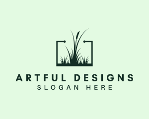 Gardening Grass Lawn logo design