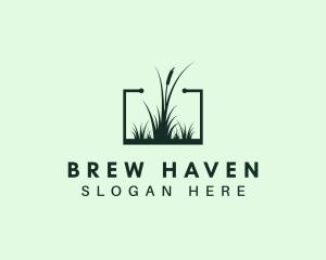 Gardening Grass Lawn logo design