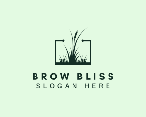 Gardening Grass Lawn logo design