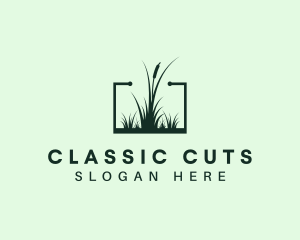 Gardening Grass Lawn logo design