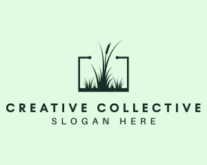 Gardening Grass Lawn logo design