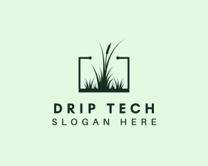 Gardening Grass Lawn logo design