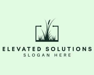 Gardening Grass Lawn logo design