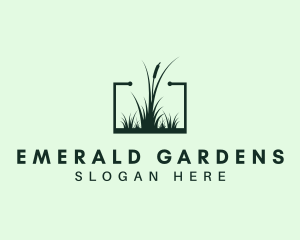 Gardening Grass Lawn logo design