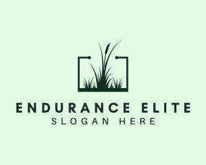 Gardening Grass Lawn logo design