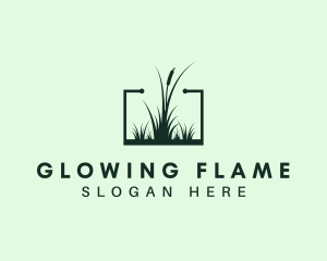 Gardening Grass Lawn logo design