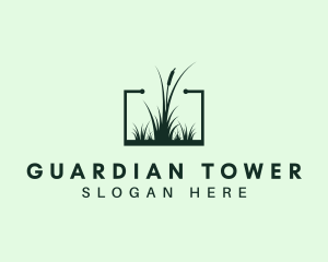 Gardening Grass Lawn logo design