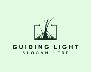 Gardening Grass Lawn logo design