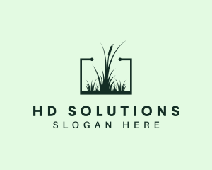 Gardening Grass Lawn logo design