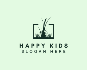 Gardening Grass Lawn logo design