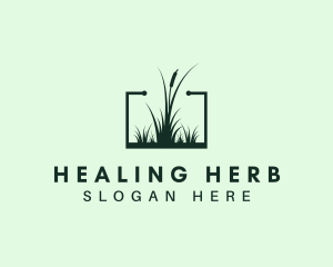 Gardening Grass Lawn logo design