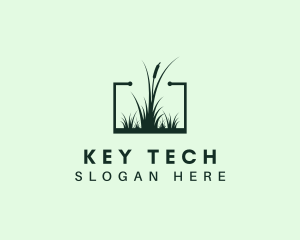 Gardening Grass Lawn logo design