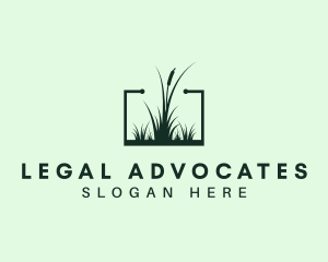 Gardening Grass Lawn logo design