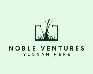 Gardening Grass Lawn logo design